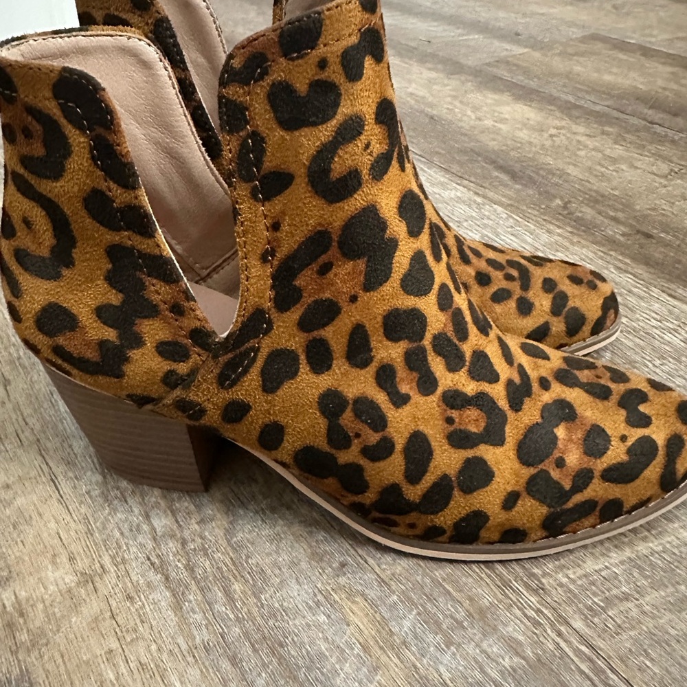 Leopard Print Ankle Boots